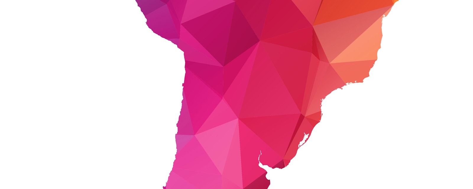 Abstract Polygon Map of Latin America