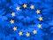 Flag of European Union stylized with a military theme