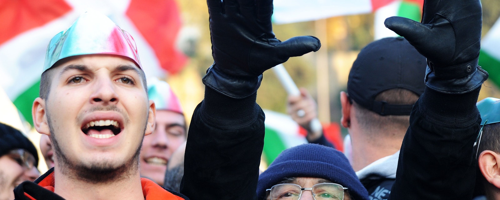 Protest in the streets of Rome