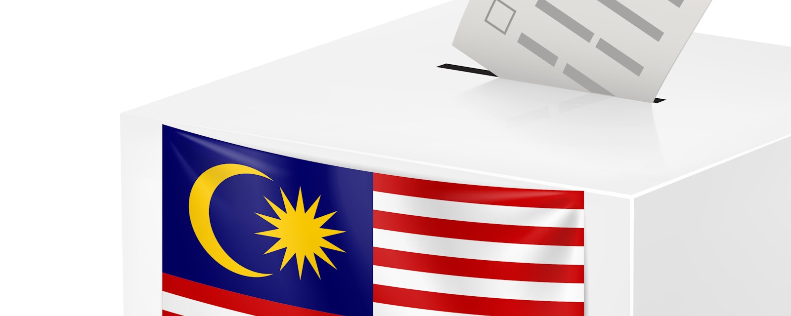 Illustration of voting booth in Malaysia