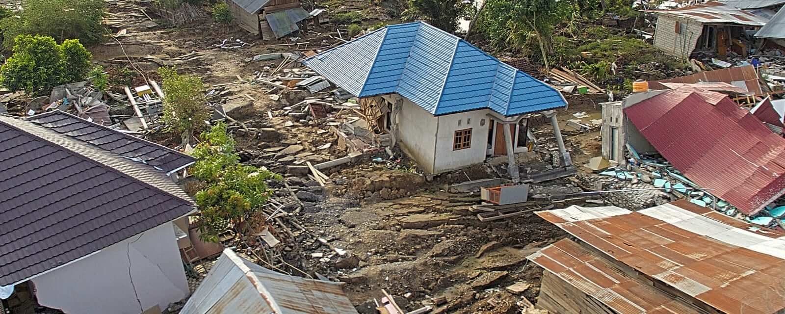 Drone Photo at Palu Sulawesi Indonesia after the Tsunami and Earthquake