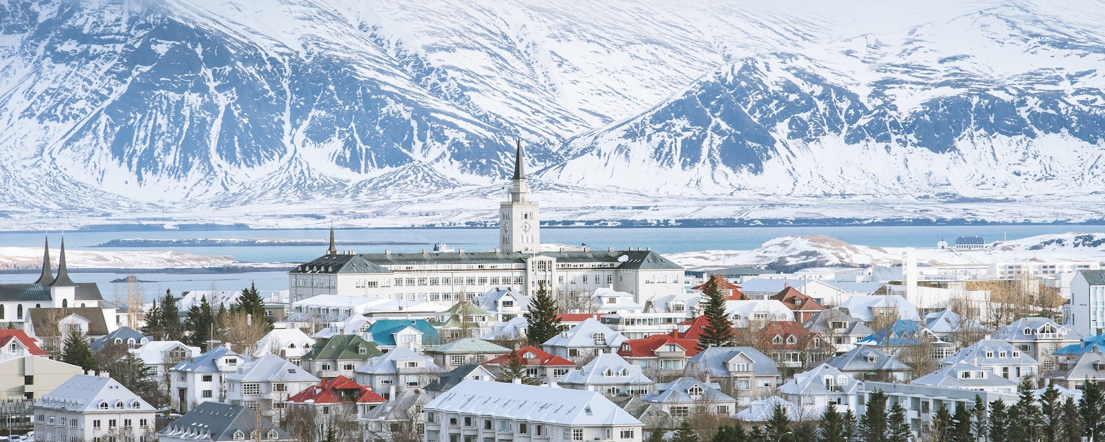 Reykjavik,The,Capital,City,Of,Iceland,In,Winter,Snow,View