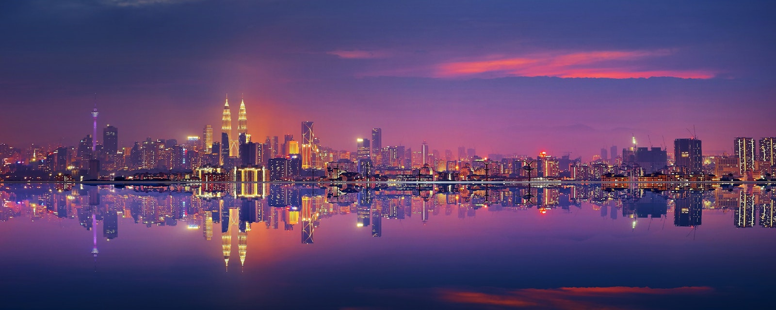 Panoramic,View,Of,Kuala,Lumpur,City,Waterfront,Skyline.