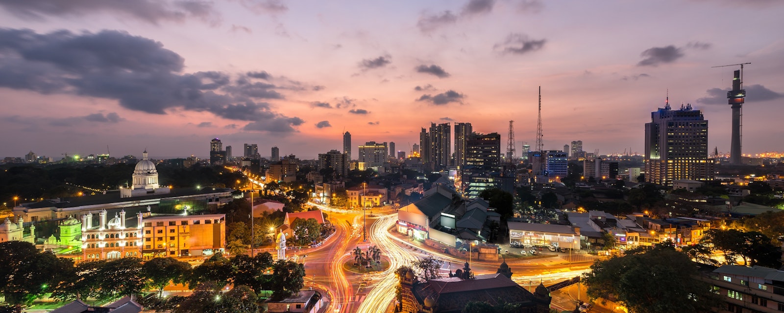 Top,View,Of,Colombo,City,At,Sunset,In,Sri,Lanka