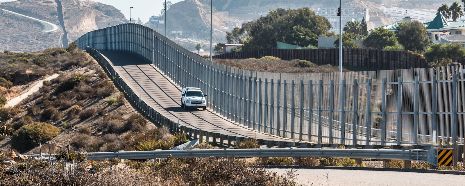 San,Diego,,California,And,Tijuana,,Mexico,International,Border,Wall,With