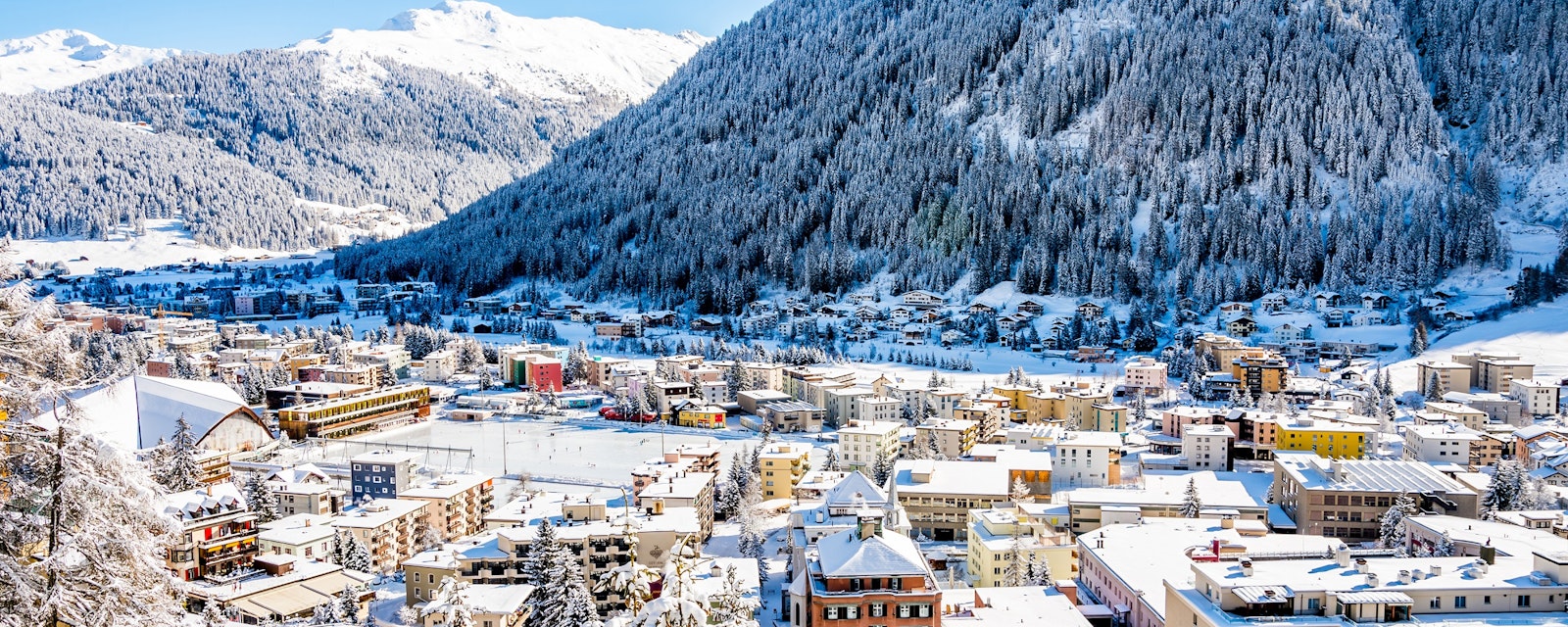 Scenery,Of,Famous,Ice,Skating,In,Winter,Resort,Davos,,Switzerland.