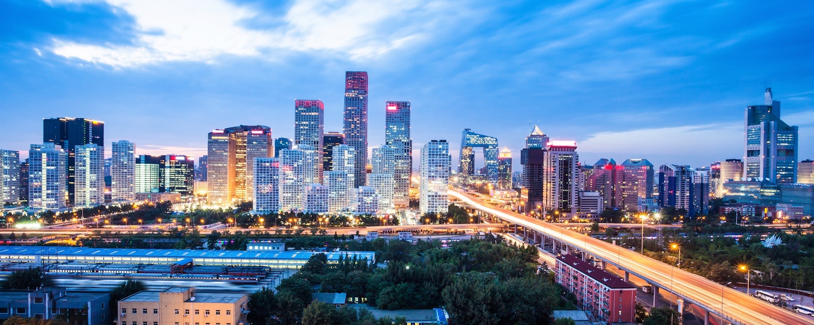 Beijing,After,Sunset-night,Scene,Of,Cbd