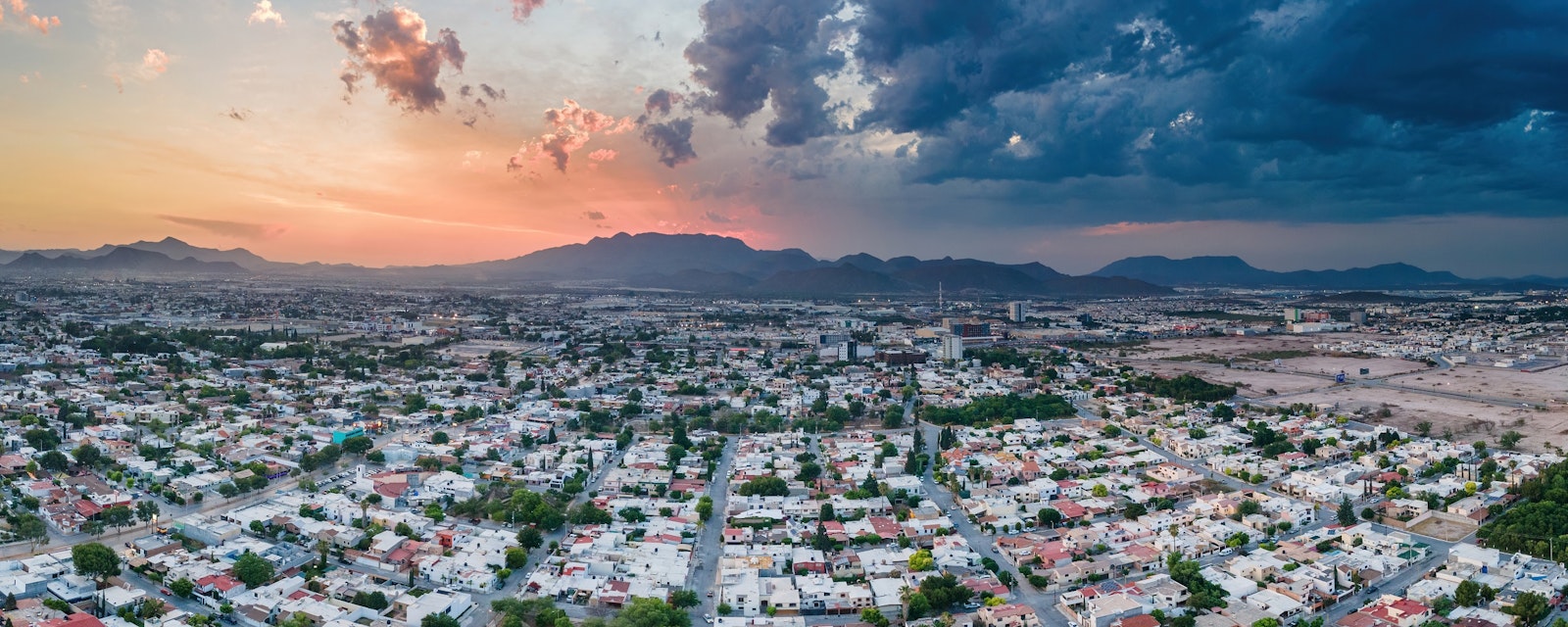 Saltillo,Coahuila,Sunset,At,North,Of,The,City,Near,Pedro