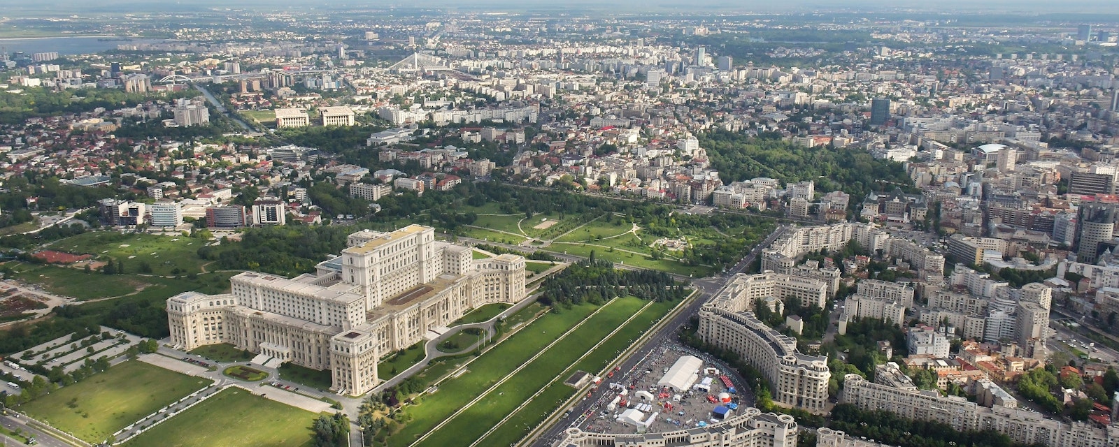 Bucharest,,Romania,,May,15,,2016:,Aerial,View,Of,Palace,Of
