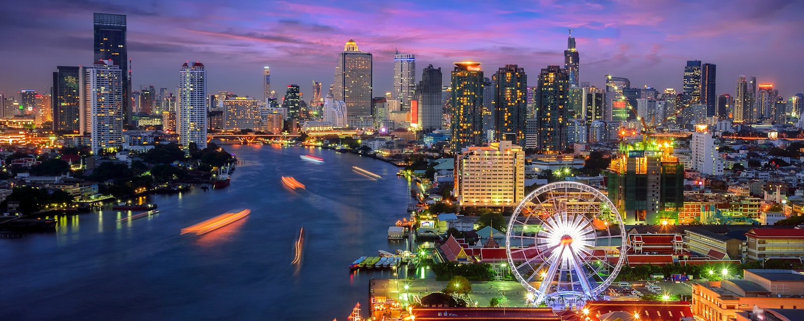Bangkok,Cityscape.,Bangkok,Night,View,In,The,Business,District.,At